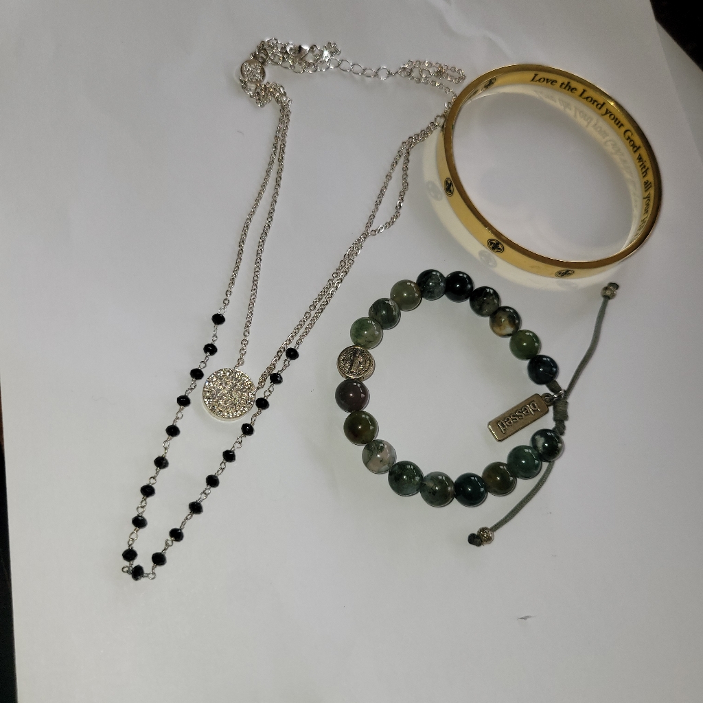 My Saint My Hero 2 Bracelets 1 Necklace